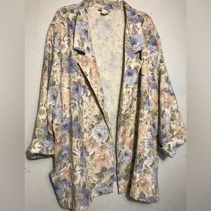 NWT Joanna Plus Floral 3/4 Sleeve Jacket 34W